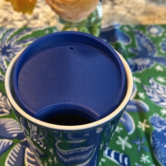 NEW,  Starbucks Holiday 2023 Winter Night Iridescent Blue Ceramic Tumbler, 12 oz - Picture 5 of 7